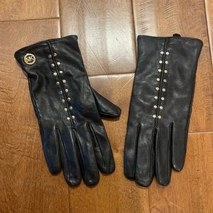 Michael Kors Black leather gloves